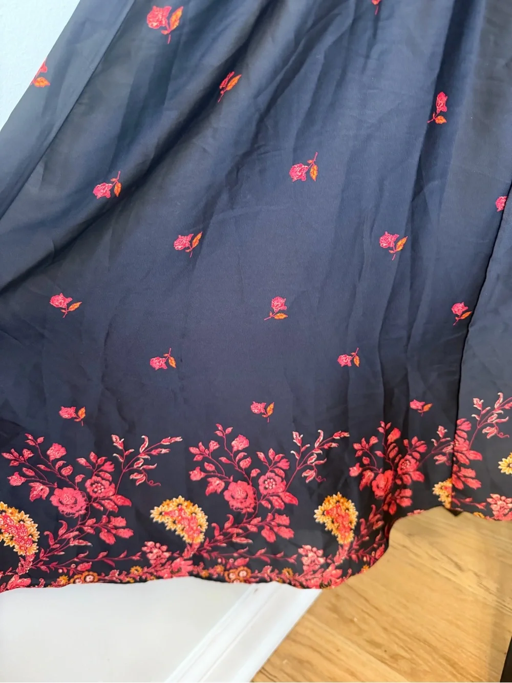 NWT Free People On My Own Floral Satin Dress Nightgown